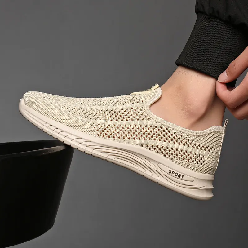 Oulylan 2025 New Men's Breathable Running Casual Sports Shoes Lightweight Anti Slip Wear-Resistant Mesh Shoes