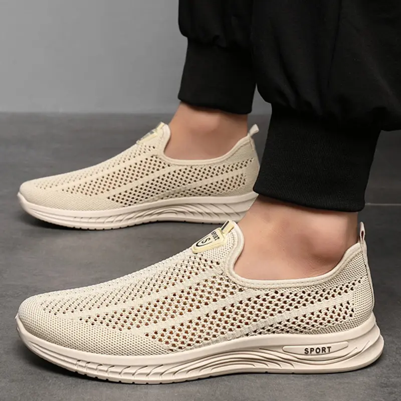 Oulylan 2025 New Men's Breathable Running Casual Sports Shoes Lightweight Anti Slip Wear-Resistant Mesh Shoes
