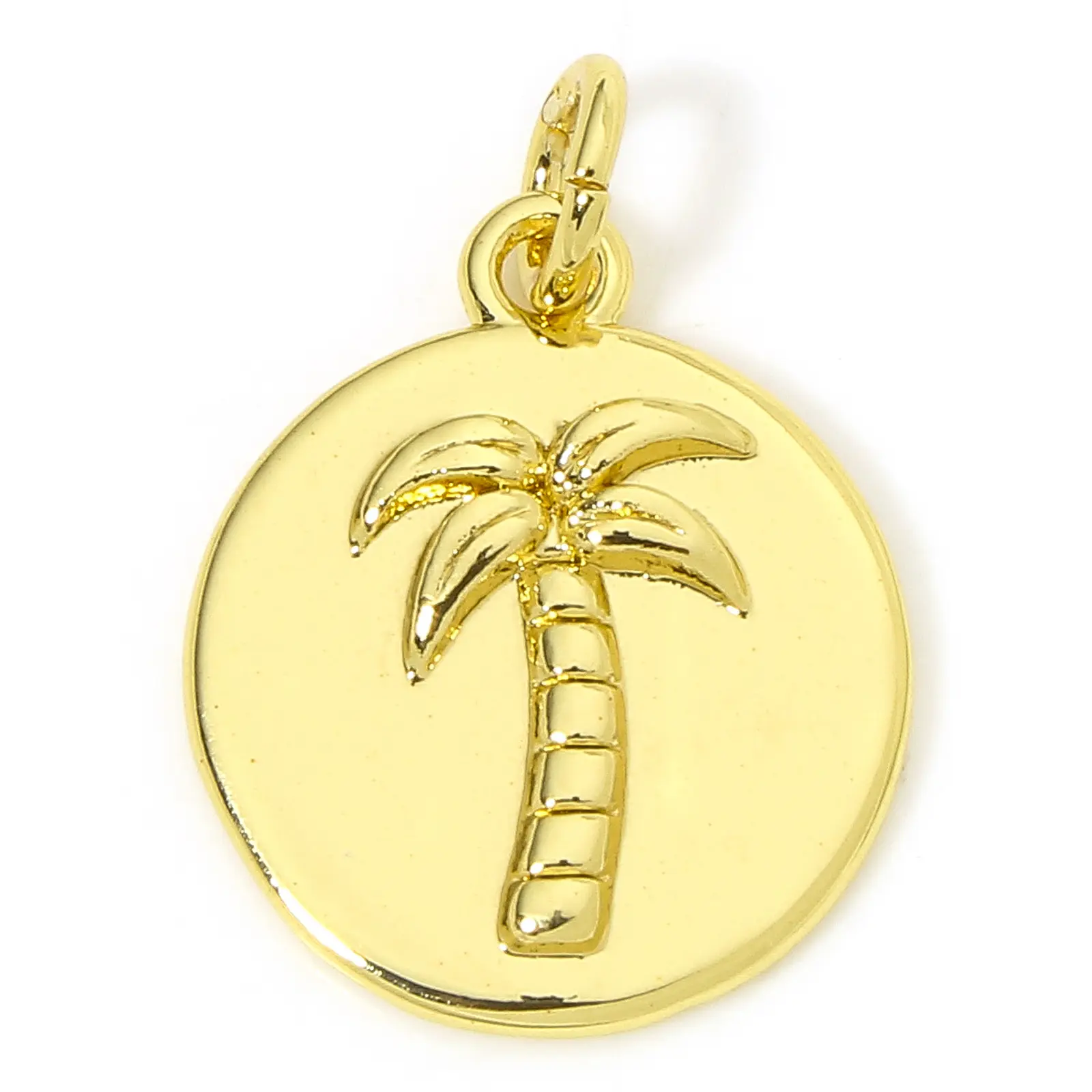 1 Piece Brass Ocean Charms 18K Real Gold Plated Cactus Coconut Palm Tree Slippers Pendants For Necklace DIY Jewelry Making
