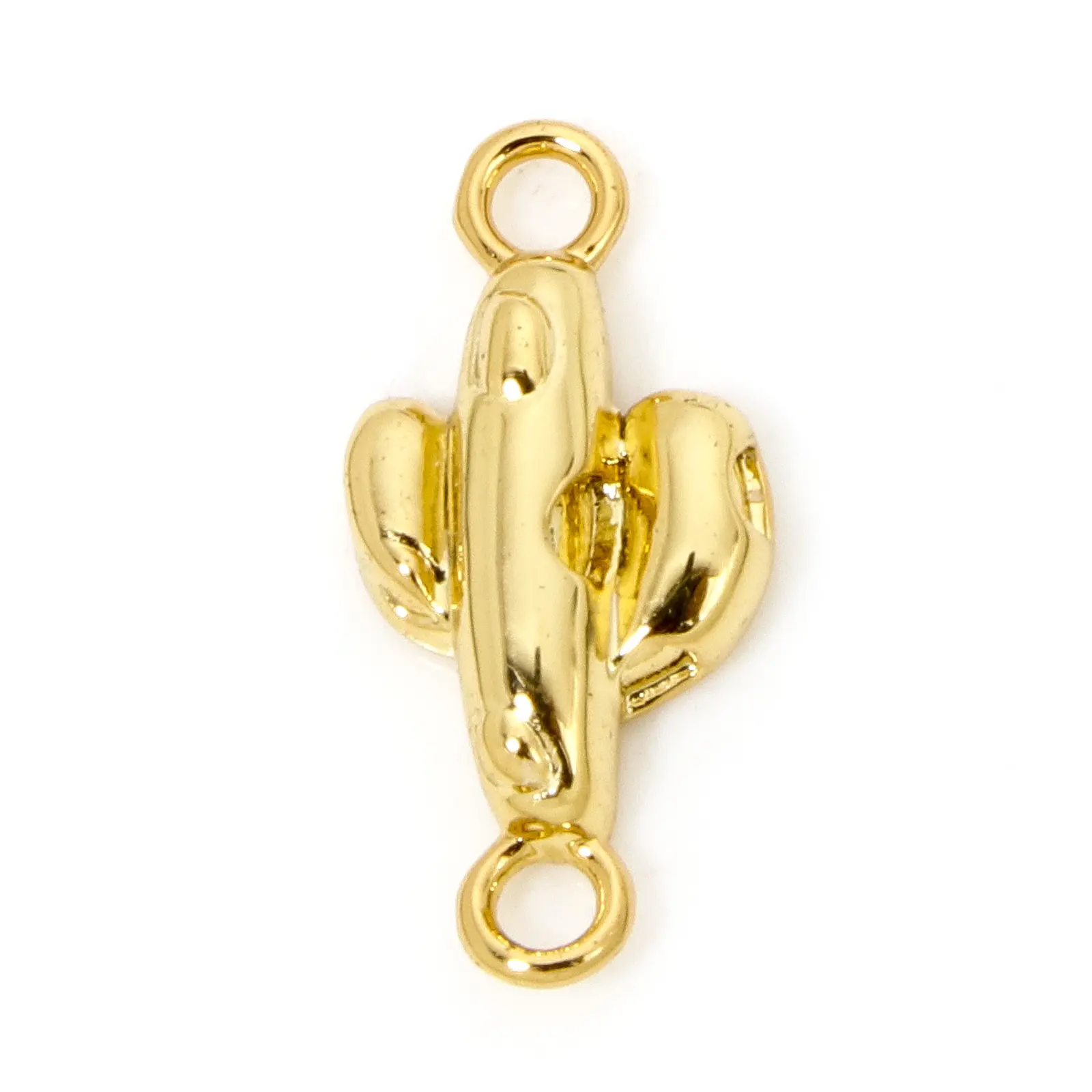 1 Piece Brass Ocean Charms 18K Real Gold Plated Cactus Coconut Palm Tree Slippers Pendants For Necklace DIY Jewelry Making
