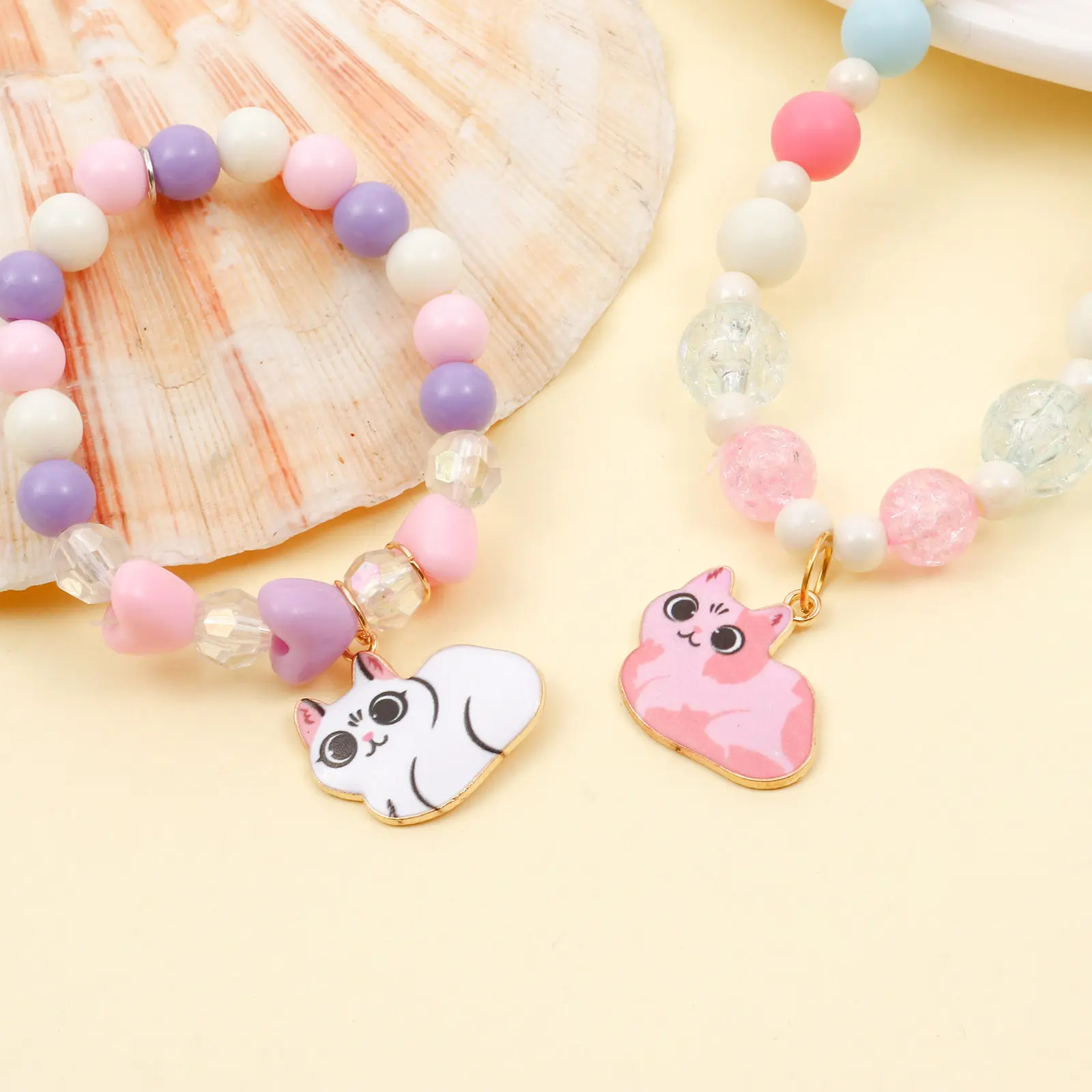 Cute Cartoon Cat Animal Charms Gold Color Enamel Metal Pendants DIY Necklace Bracelets Jewelry Making 23mm x 22mm, 10 PCs