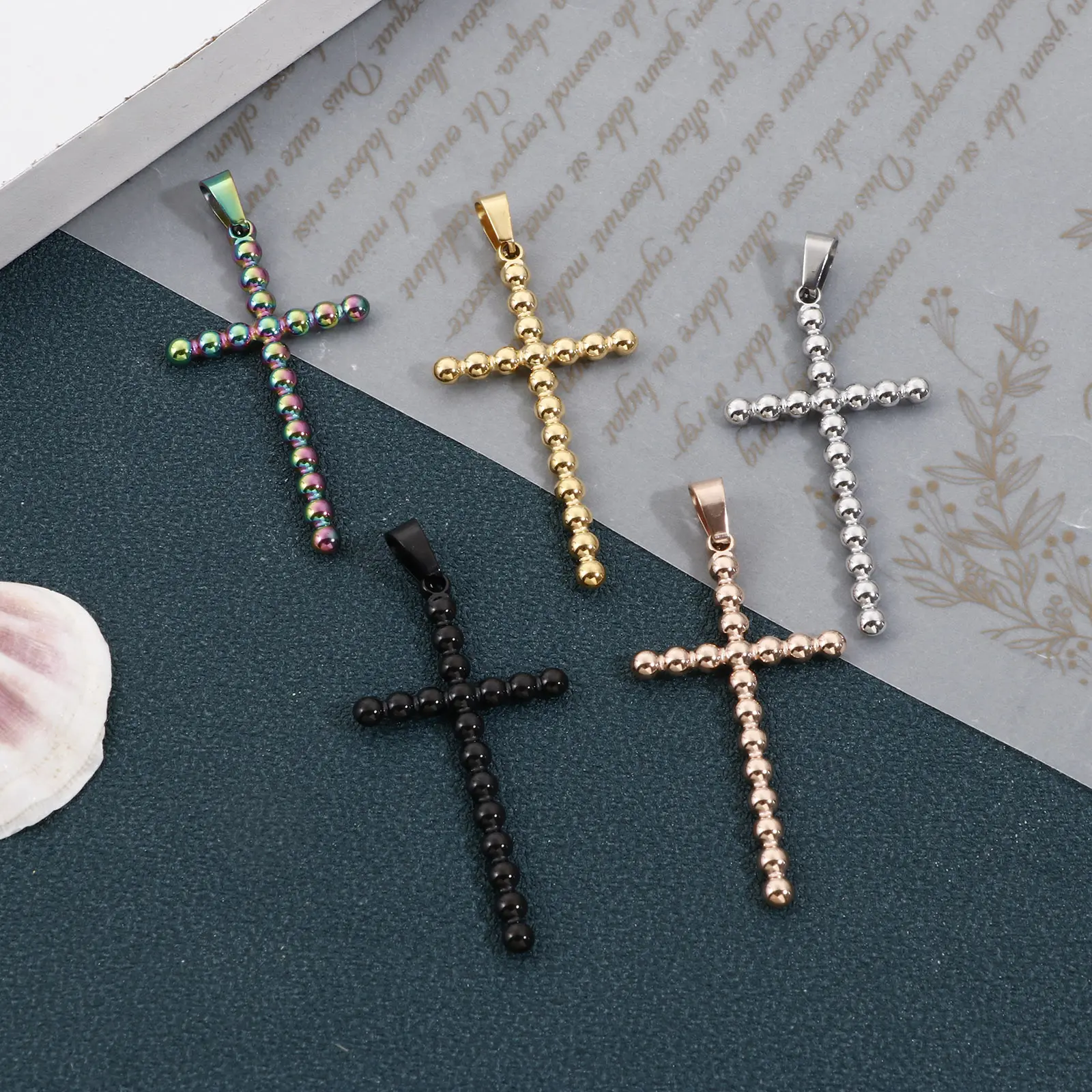 304 Stainless Steel Charms Religious Cross Pendants For DIY Making Necklace Bracelets Jewelry Findings 5.5cm x 2.5cm, 1 Piece