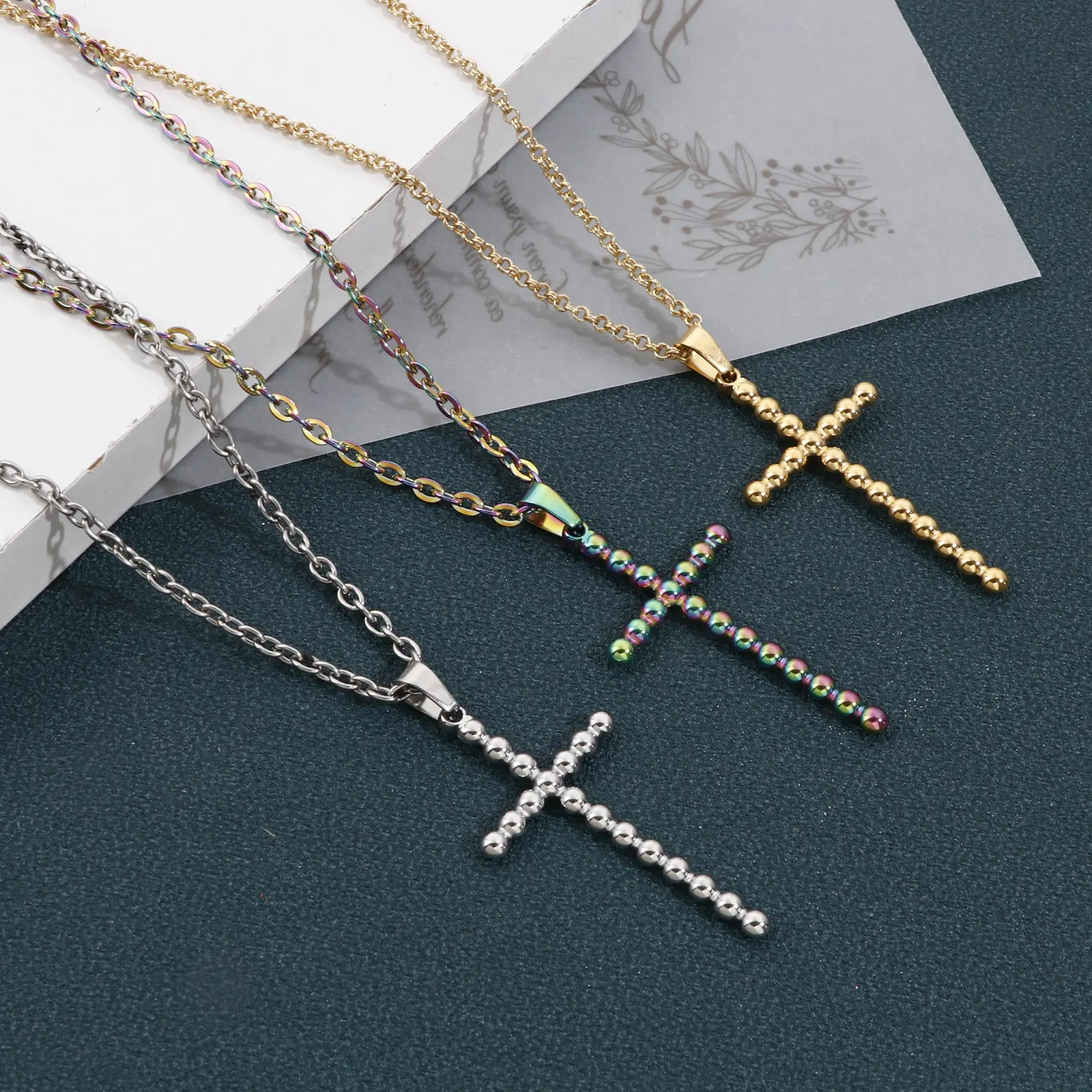304 Stainless Steel Charms Religious Cross Pendants For DIY Making Necklace Bracelets Jewelry Findings 5.5cm x 2.5cm, 1 Piece