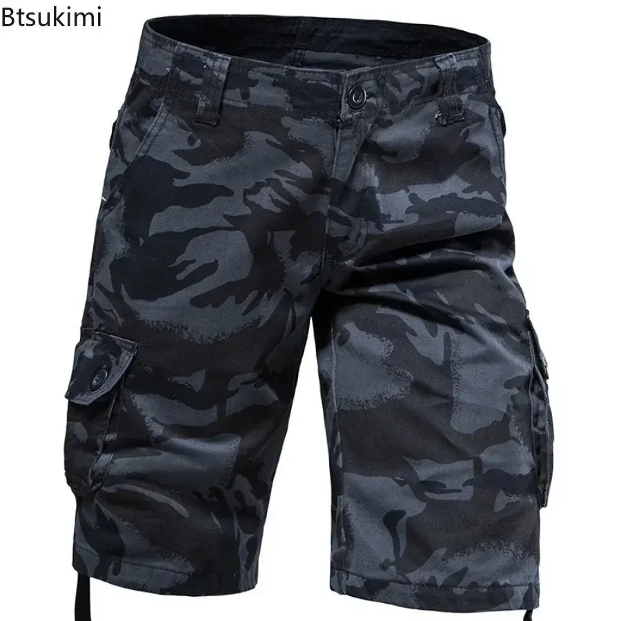 Summer New Men's Camouflage Shorts Fashion Cargo Pants Outdoor Tactical Training 100% Cotton Short Trousers for Men Plus Size 44