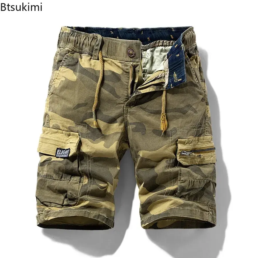 2025 Men's Summer Fashion 100% Cotton Camouflage Shorts Trend Streetwear Casual Loose Shorts Outdoor Sport Joggers Pants for Men