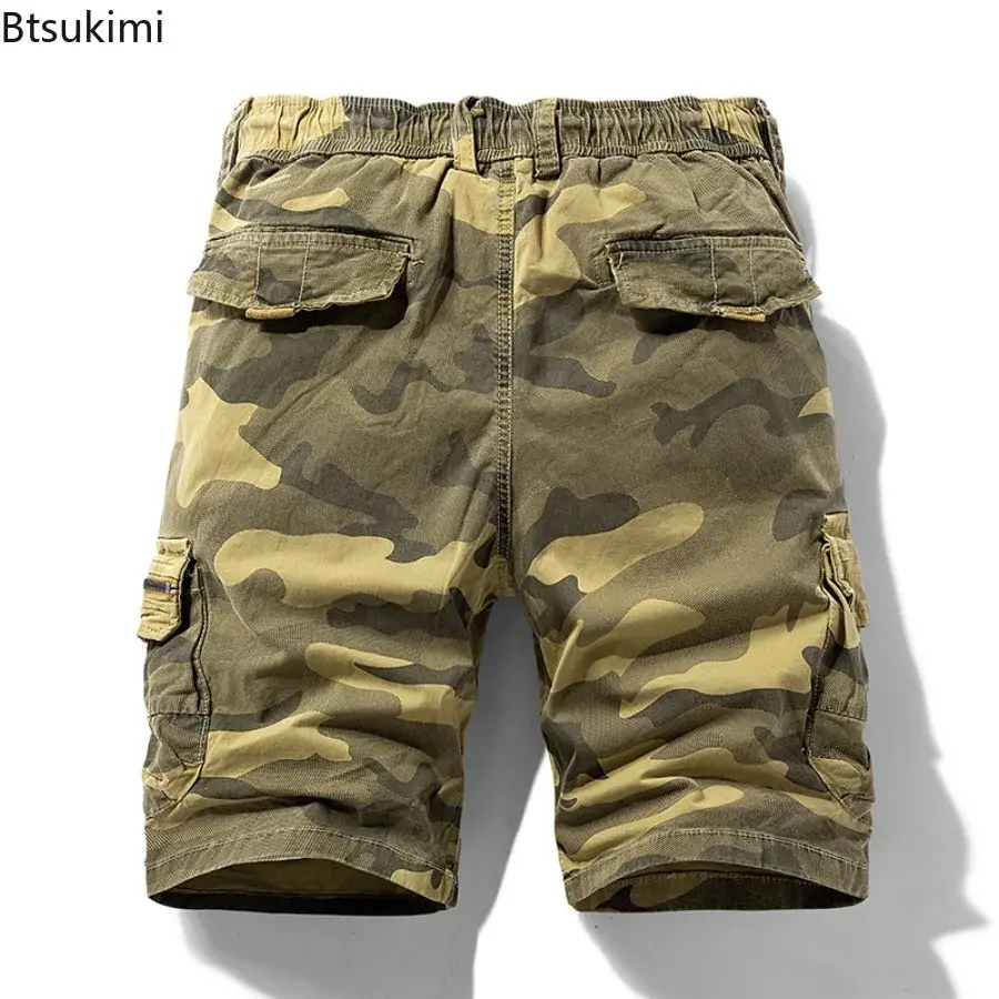2025 Men's Summer Fashion 100% Cotton Camouflage Shorts Trend Streetwear Casual Loose Shorts Outdoor Sport Joggers Pants for Men
