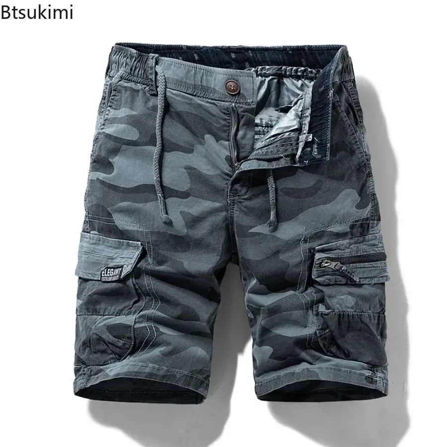 2025 Men's Summer Fashion 100% Cotton Camouflage Shorts Trend Streetwear Casual Loose Shorts Outdoor Sport Joggers Pants for Men