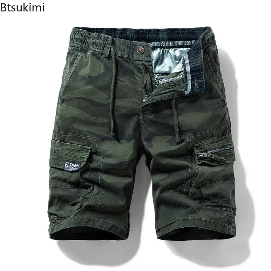 2025 Men's Summer Fashion 100% Cotton Camouflage Shorts Trend Streetwear Casual Loose Shorts Outdoor Sport Joggers Pants for Men
