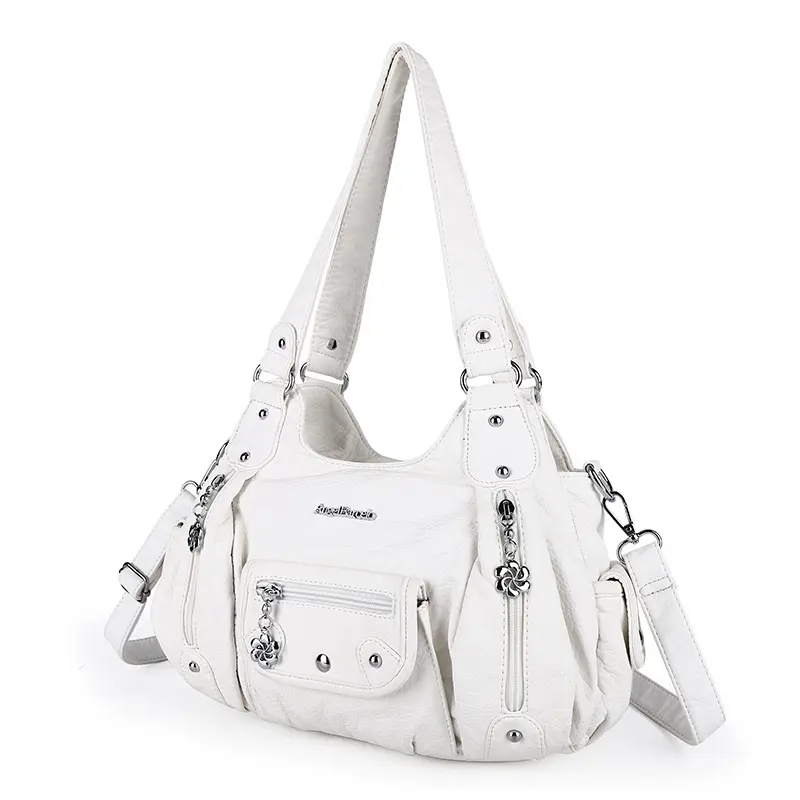  Women Handbags Satchel Top-handle Handbag Small PU Shoulder Bag 12.5”x4.4” Dumpling Pack Multi-pockets Shoulder Bags