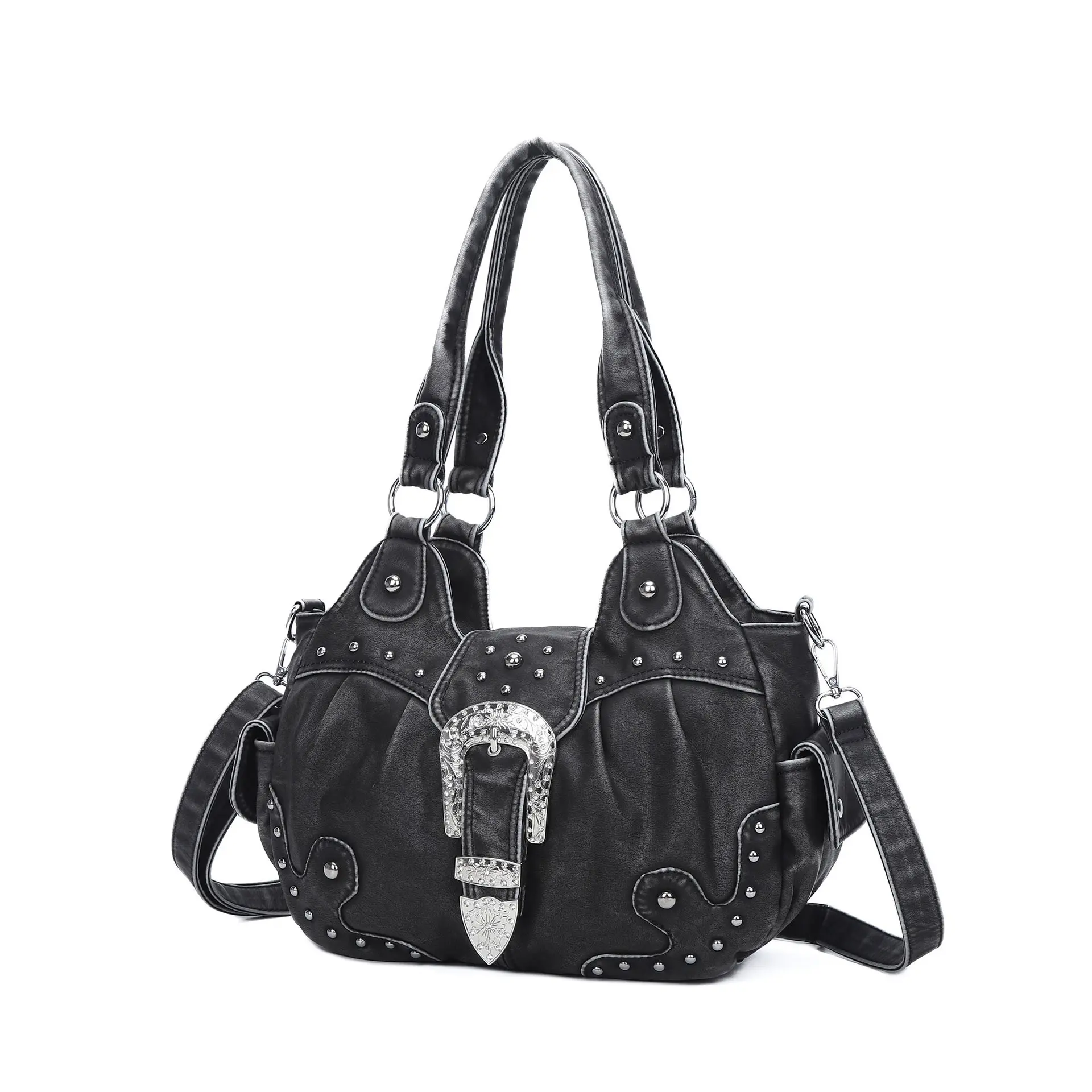 Women Handbag Fashion Satchel Top-handle Shoulder Bag PU Dumpling Pack Multi-pockets Shoulder Bags Phone Money Pack