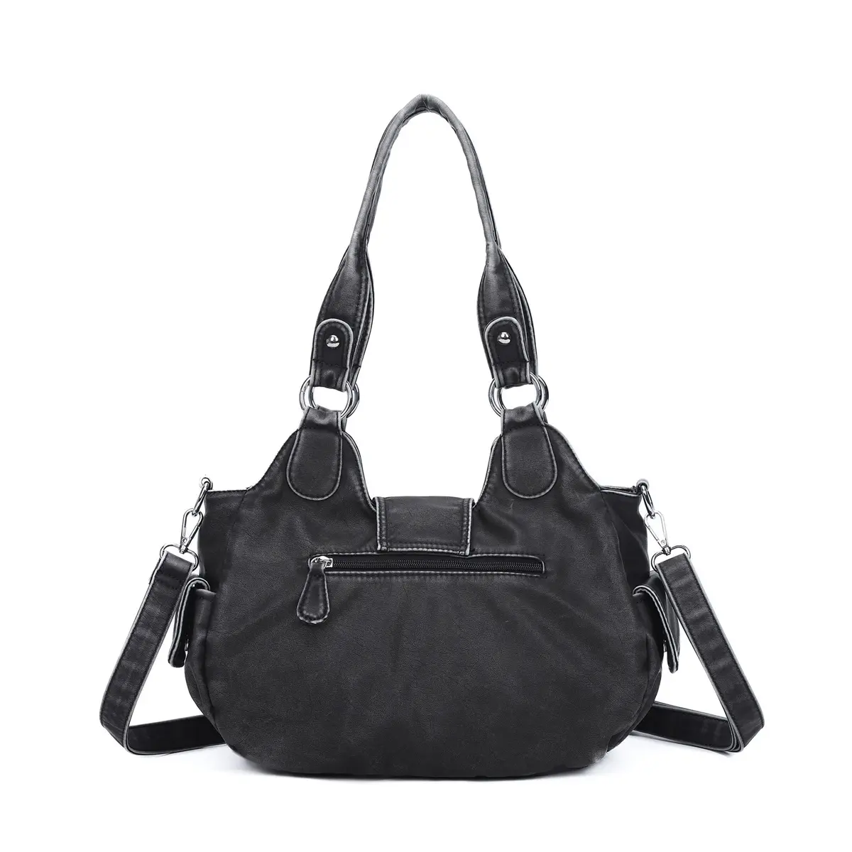 Women Handbag Fashion Satchel Top-handle Shoulder Bag PU Dumpling Pack Multi-pockets Shoulder Bags Phone Money Pack
