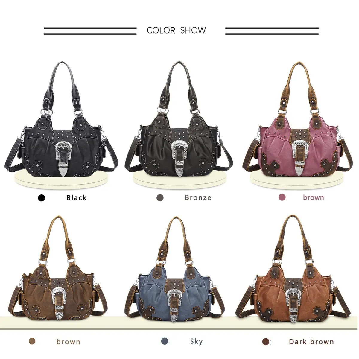 Women Handbag Fashion Satchel Top-handle Shoulder Bag PU Dumpling Pack Multi-pockets Shoulder Bags Phone Money Pack