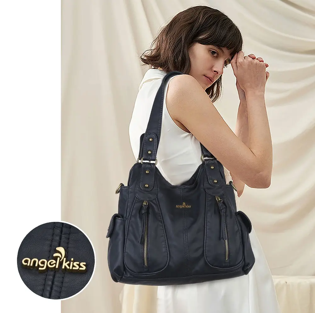 Angel kiss Bag PU Leather Shoulder Bags Women Handbags Female Satchel Large Fashion Crossbody Bag Black Leopard bolsa feminina