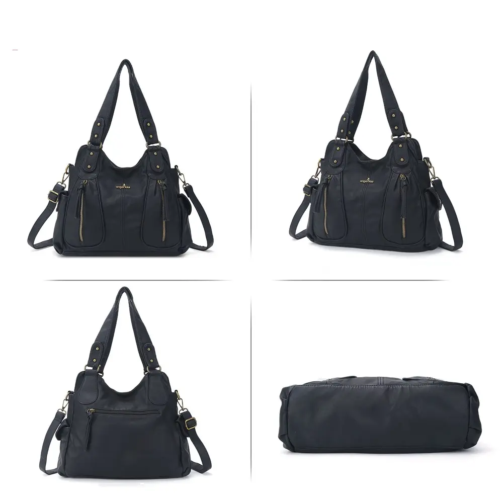 Angel kiss Bag PU Leather Shoulder Bags Women Handbags Female Satchel Large Fashion Crossbody Bag Black Leopard bolsa feminina