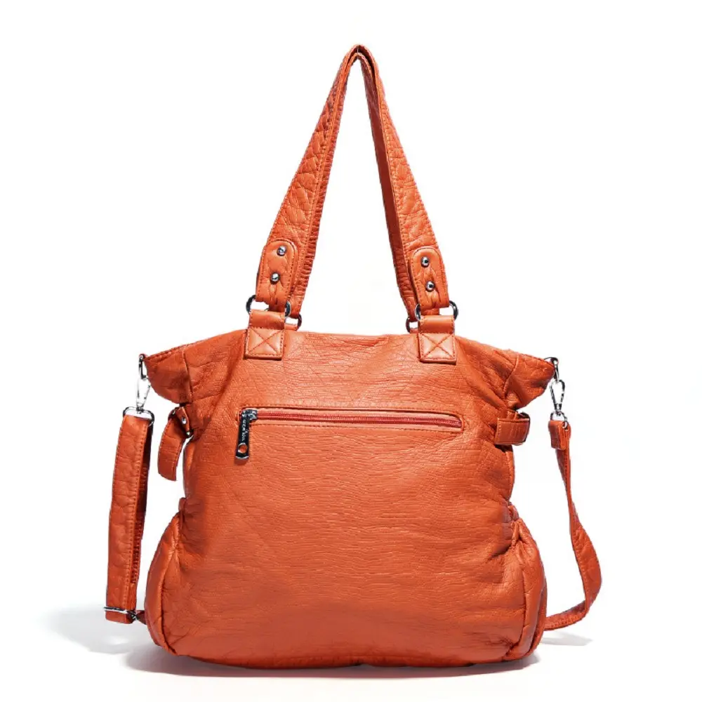 Women Handbags Multi-pockets Bag Washable PU Satchel Fashion Lady Shoulder Bag 13”x14” Casual Bags Tote Shoulder Purse
