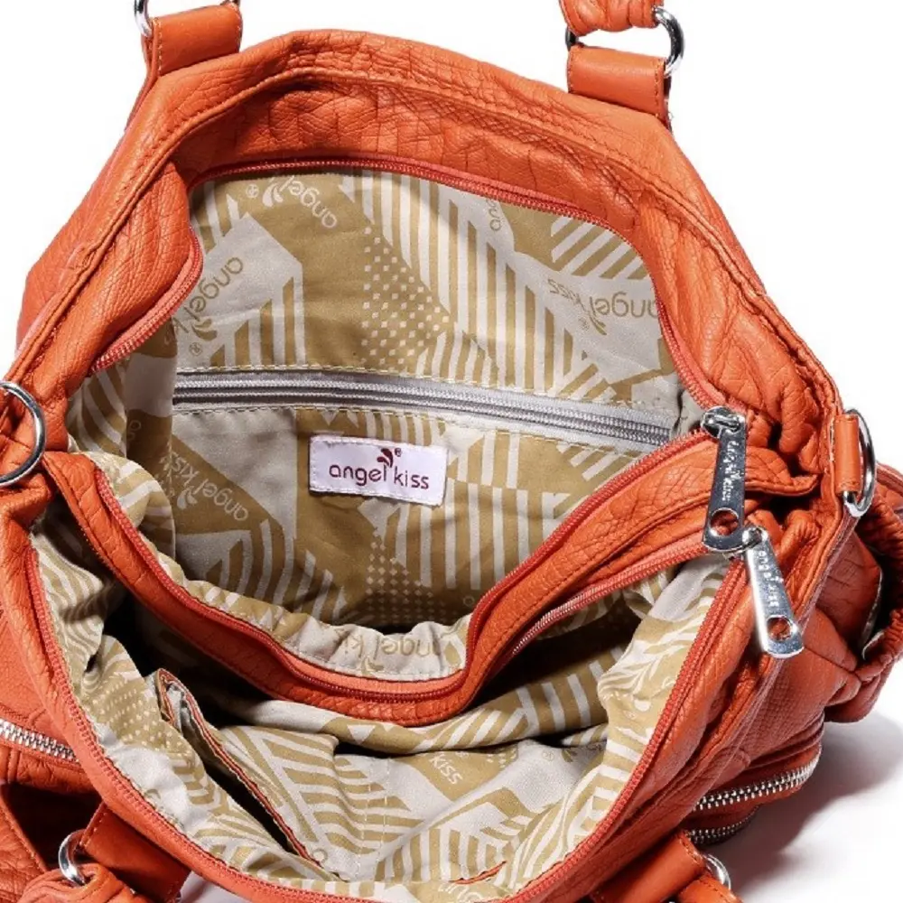 Women Handbags Multi-pockets Bag Washable PU Satchel Fashion Lady Shoulder Bag 13”x14” Casual Bags Tote Shoulder Purse