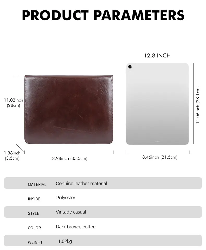 MVA Genuine Leather Pouch Men's Large Capacity Premium Clutch Bag Cowhide Business Fashion iPad Clutch Men's Bag