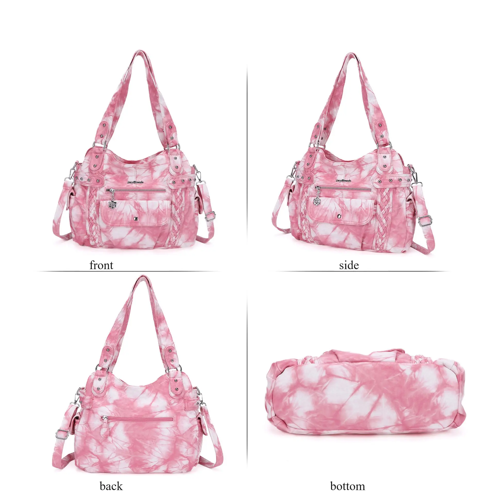  Bag Women Handbags Satchel Top-handle shoulder bag PU Crossbody Bag Dumpling Pack Multi-pockets Shoulder Bags Purse