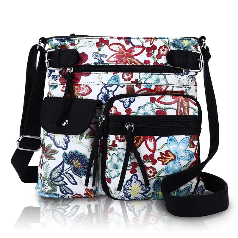 Angel Women Small Handbags Satchel Top-handle Handbag PU Shoulder Bag 11.8x10.63"  Flap Pack Multi-pockets Shoulder Purse Bags