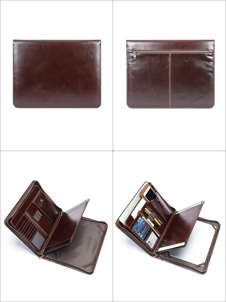 MVA Genuine Leather Pouch Men's Large Capacity Premium Clutch Bag Cowhide Business Fashion iPad Clutch Men's Bag