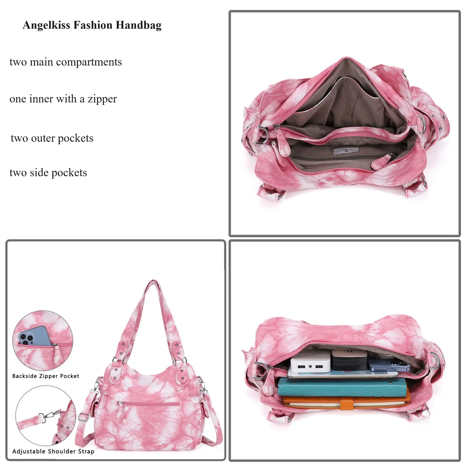  Bag Women Handbags Satchel Top-handle shoulder bag PU Crossbody Bag Dumpling Pack Multi-pockets Shoulder Bags Purse
