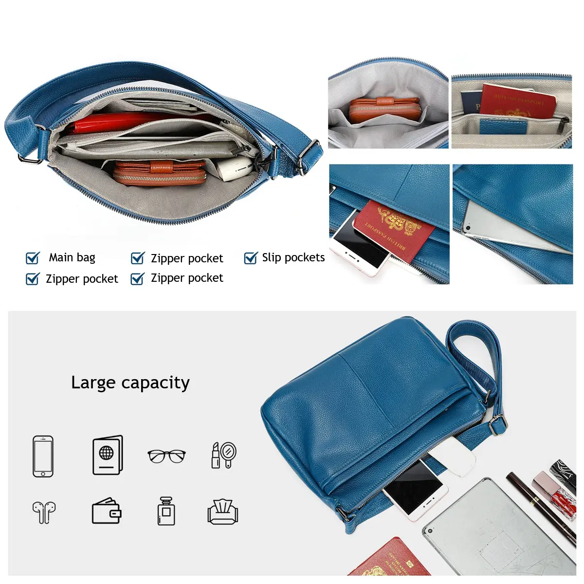 MVA Shoulder Bag Women Fashion Handbags Large Genuine Leather Bags Female Satchel 2025 Luxury Handbag Purse bolsa feminina
