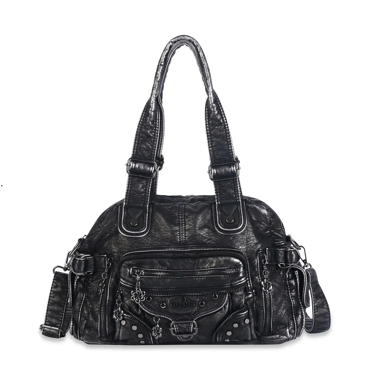 Angel kiss Women Handbags Fashion Large Shoulder Bag Vintage Top-handle Handbag Satchel Dumpling Shoulder Bag Hobos Large Purse