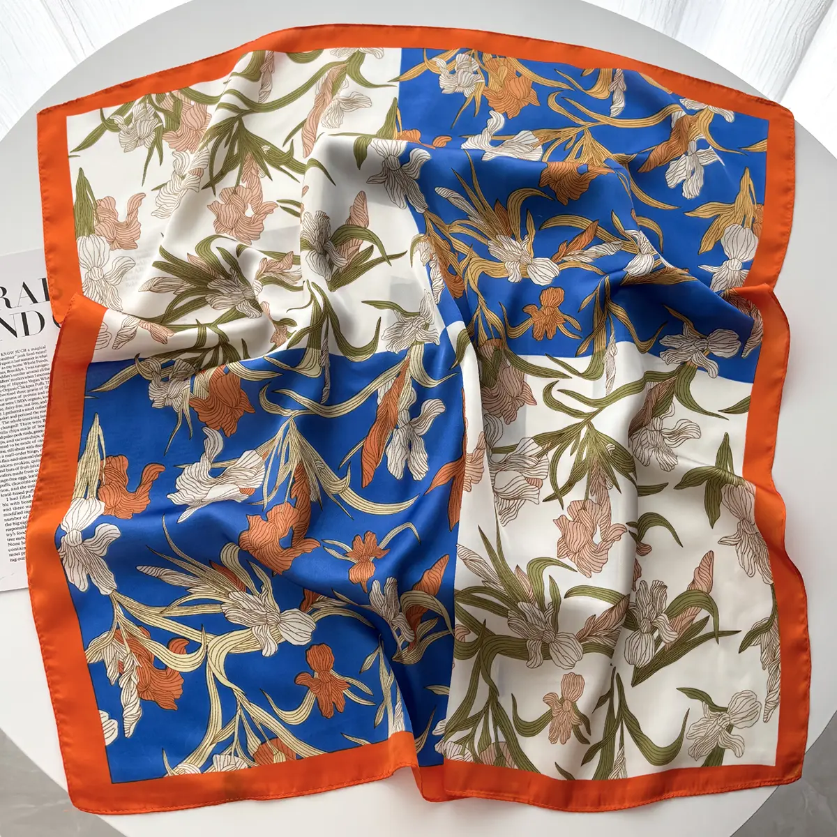 70*70cm Korean Version Square Scarfs Women Fashion Fruit Print Headscarf Foulard Bandana Female Hijab Soft Neckerchief Decorate