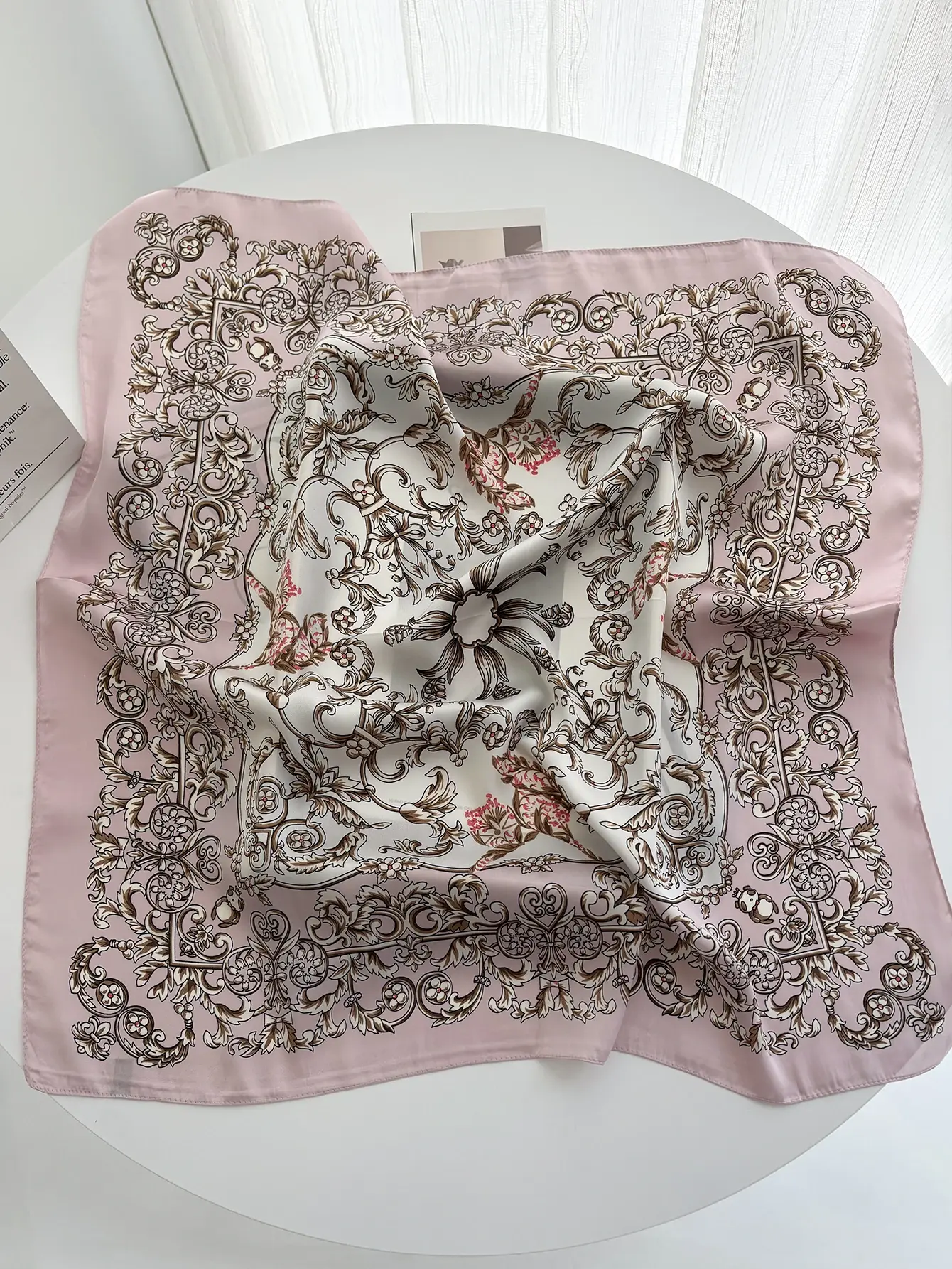 High Quality Print Brand Scarves Soft Satin Square Scarves Neckerchief Women Shawls Hijab Scarf Bandana 70X70CM