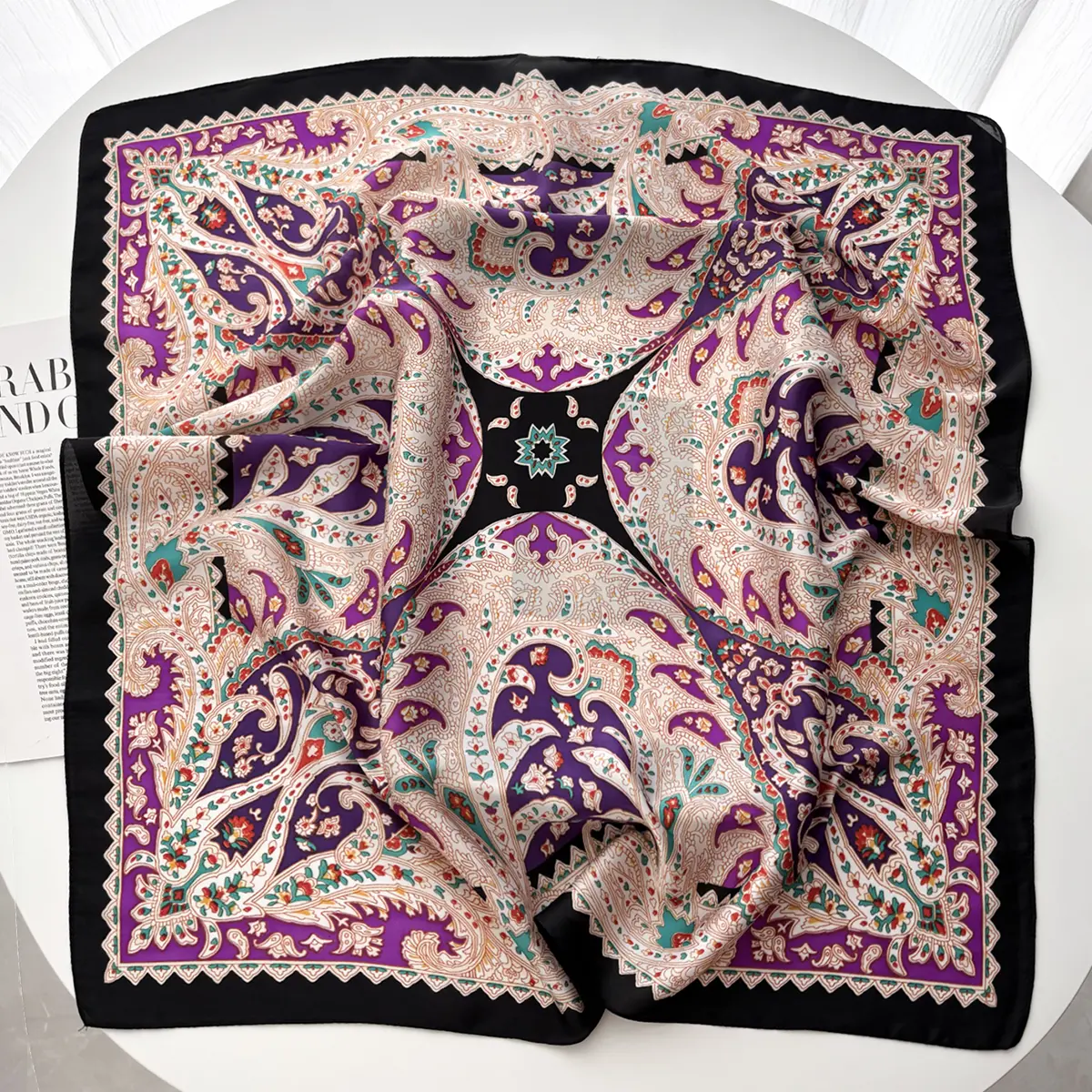 70*70cm Korean Version Square Scarfs Women Fashion Fruit Print Headscarf Foulard Bandana Female Hijab Soft Neckerchief Decorate