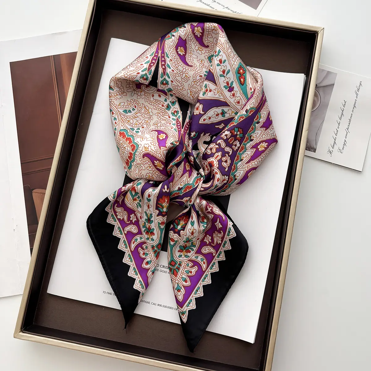 70*70cm Korean Version Square Scarfs Women Fashion Fruit Print Headscarf Foulard Bandana Female Hijab Soft Neckerchief Decorate