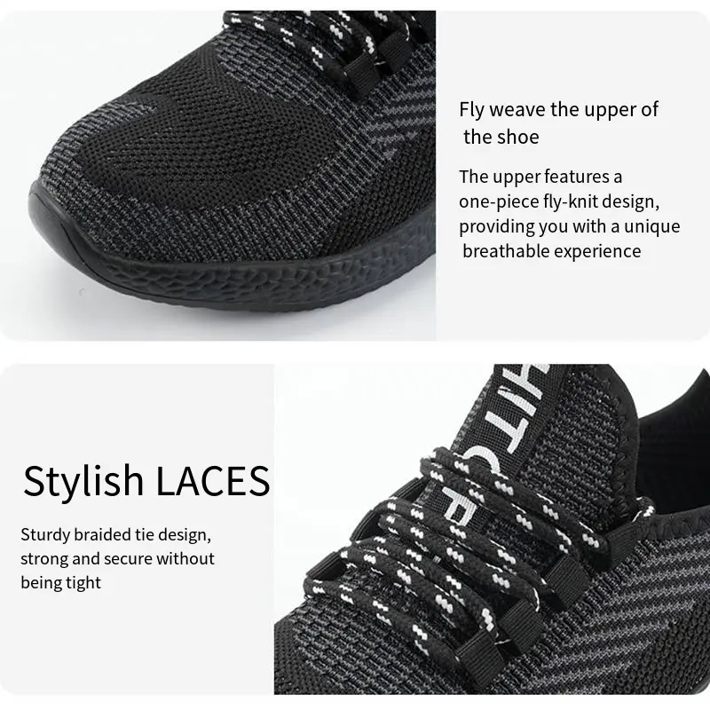 Anti-slip Wear-resistant Safety Protective Shoes Men Mesh Comfortable Breathable Anti-Smashing Anti-Stabbing Work Shoes