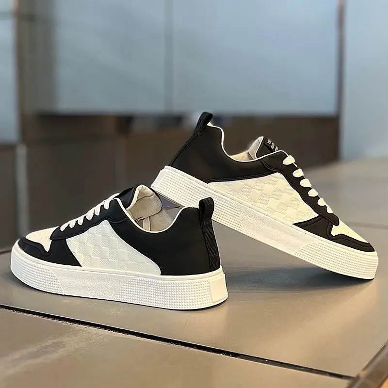Oulylan 2025 Summer Breathable White Shoes For Men Trendy and Versatile Thick Soled Sports Shoes