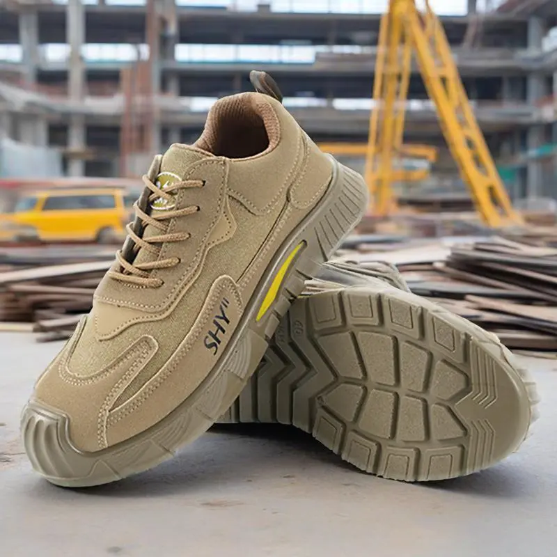 Construction Work Shoes Men Lightweight Anti-smashing Anti-piercing Anti-slip Wear-resistant Insulation 6KV Safety Shoes