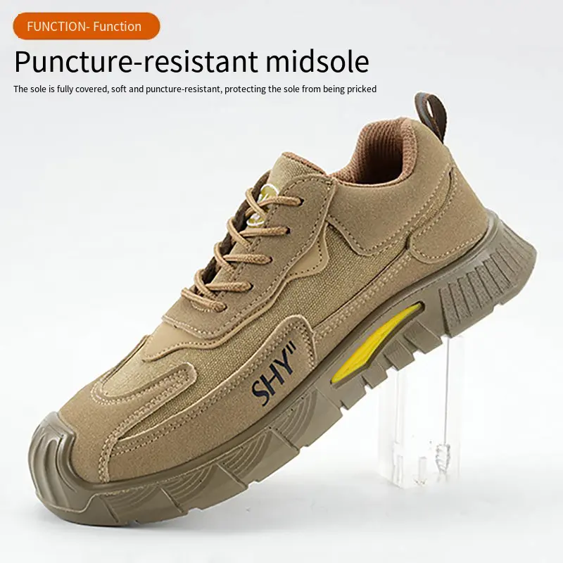 Construction Work Shoes Men Lightweight Anti-smashing Anti-piercing Anti-slip Wear-resistant Insulation 6KV Safety Shoes
