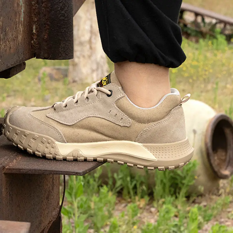 Foldable Resistance Men Protective Shoes Rubber Outsole Safety Shoe Summer Leisure Workshoes Anti Puncture Labor Sportshoes