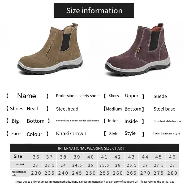 Breathable Work Shoes Men Lightweight Comfortable Puncture-Proof Spark Proof Wear-resistant Anti-slip Protect Safety Shoes