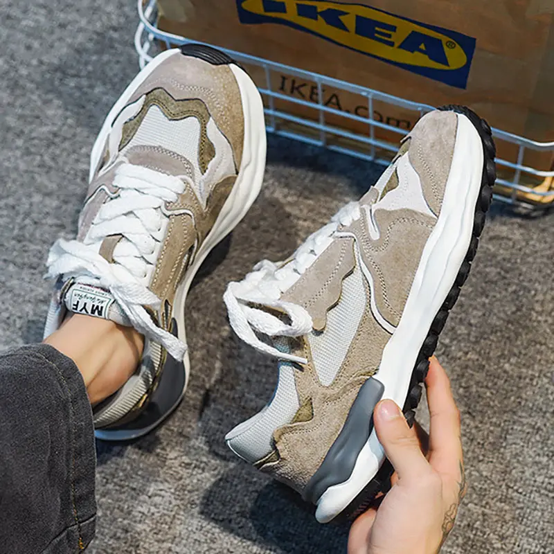Men's Four Seasons Sports Running Shoes  Flat Shoes for Youth Men Casual Lace Up Sneakers Fashion High-quality Mesh  Shoes