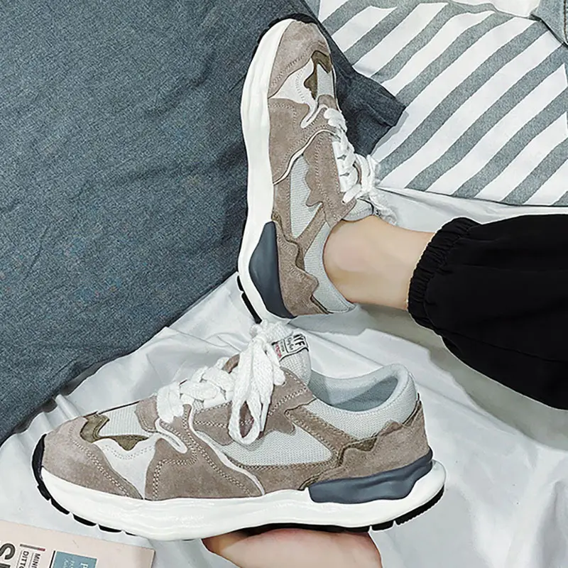 Men's Four Seasons Sports Running Shoes  Flat Shoes for Youth Men Casual Lace Up Sneakers Fashion High-quality Mesh  Shoes