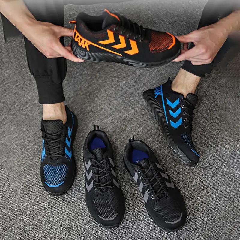Fashion Work Shose Men Anti-smashing Puncture Anti Slip Abrasion Resistant Folding-resistant Soft Sole High Quality Safty Shoes