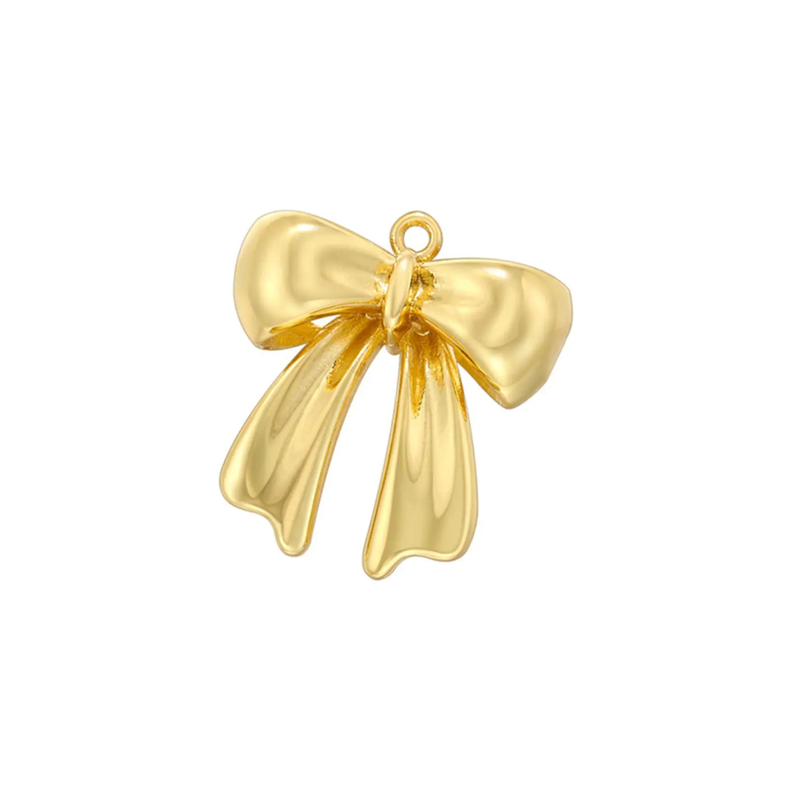 1 Piece Brass 3D Bowknot Bow Charm Pendant For DIY Making Necklace Earring Jewelry Handmade Craft Materials Accessories