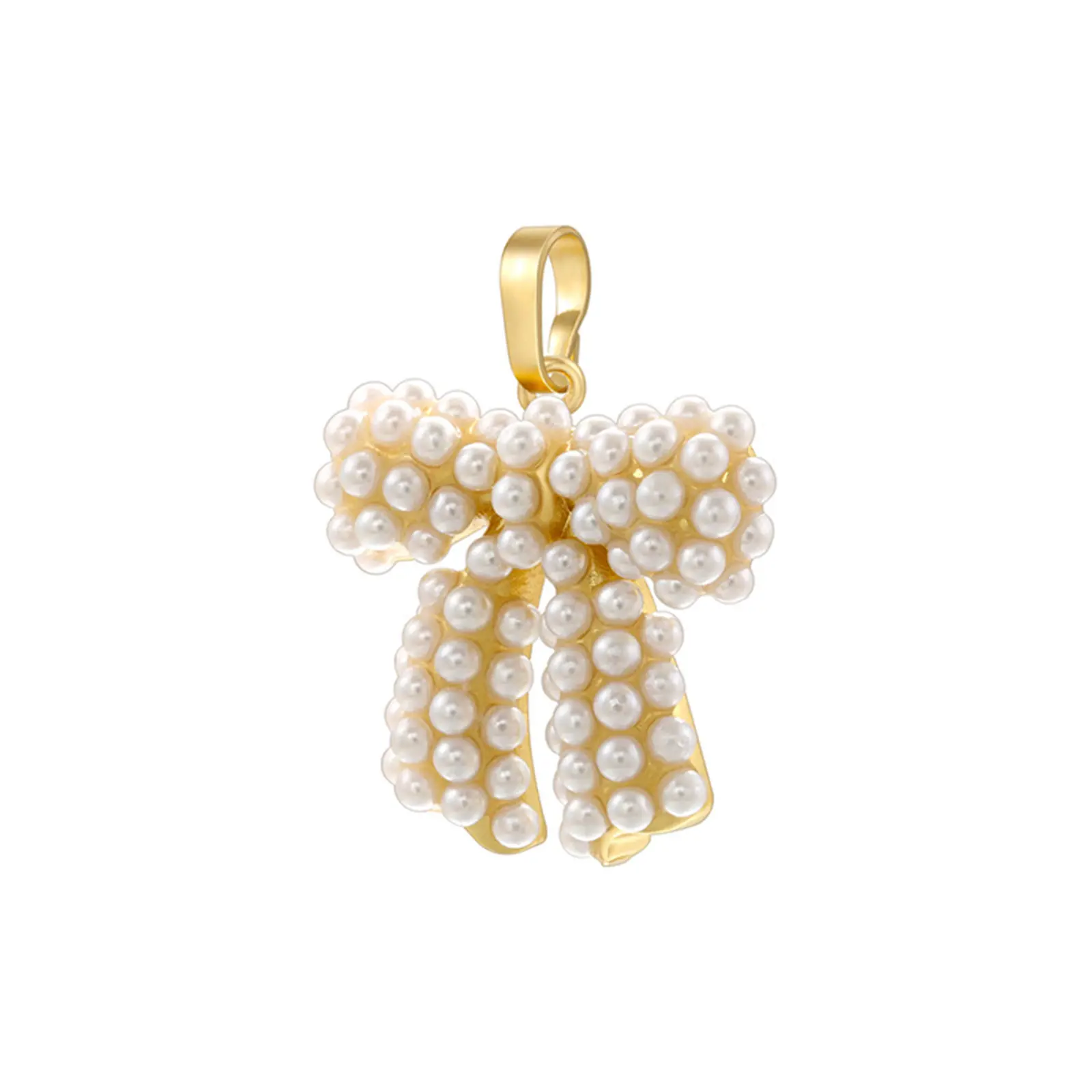 1 Piece Brass 3D Bowknot Bow Charm Pendant For DIY Making Necklace Earring Jewelry Handmade Craft Materials Accessories