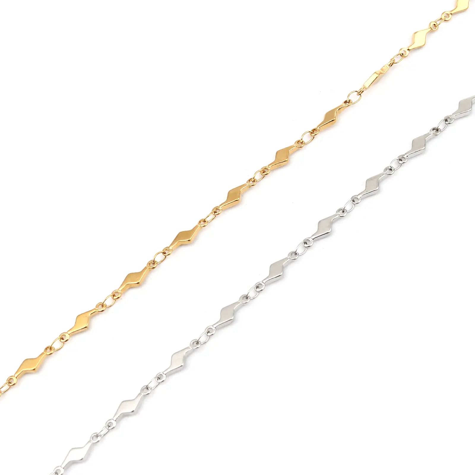 304 Stainless Steel Chain Anklet Lightning Heart Anklet Bracelet Leg Chain Barefoot Sandals For Fashion Women Jewelry, 1 Piece