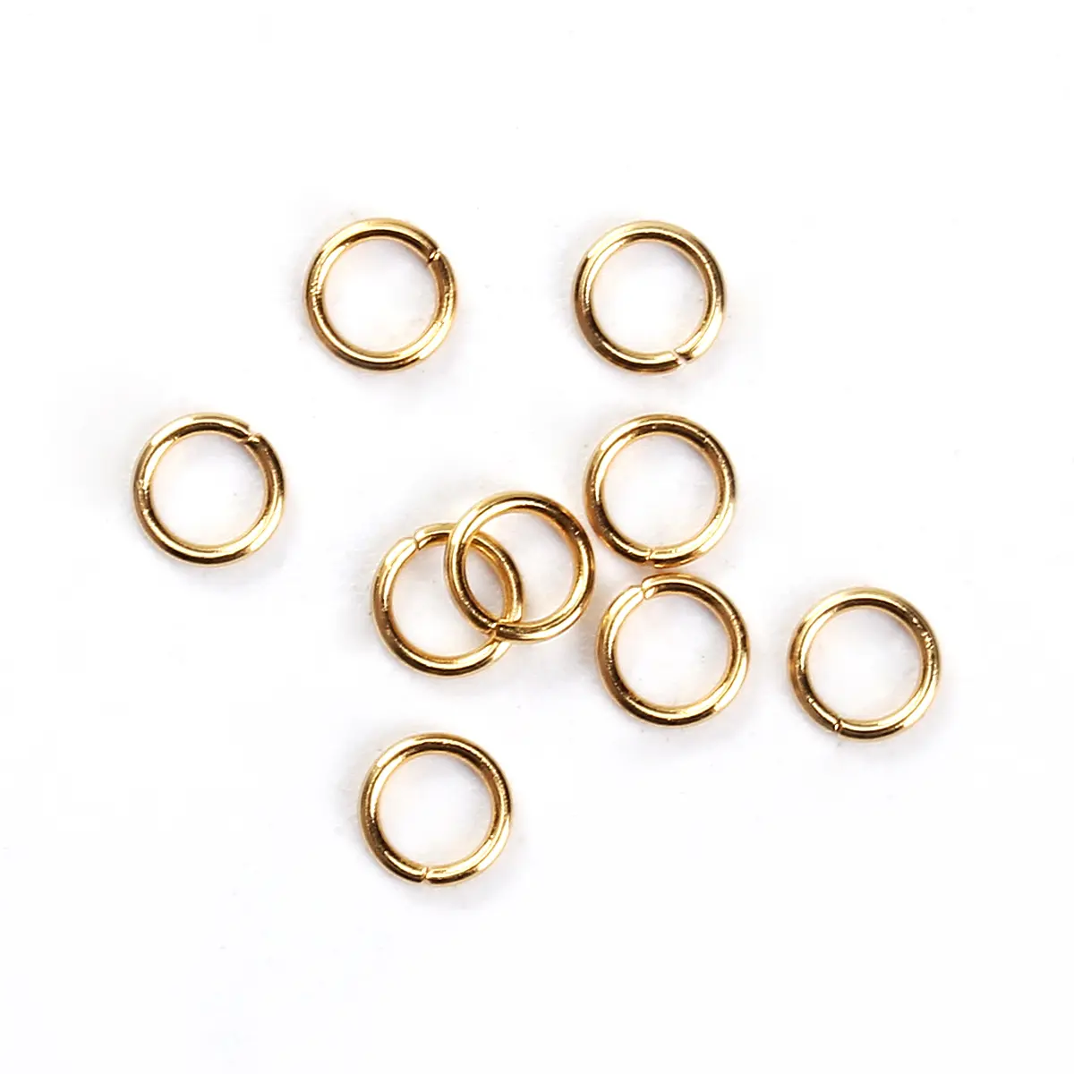 50 PCs 3.5mm-6mm Stainless Steel Connector Jump Rings Links Hooks Clasps  For Diy Jewelry Finding Making Accessories
