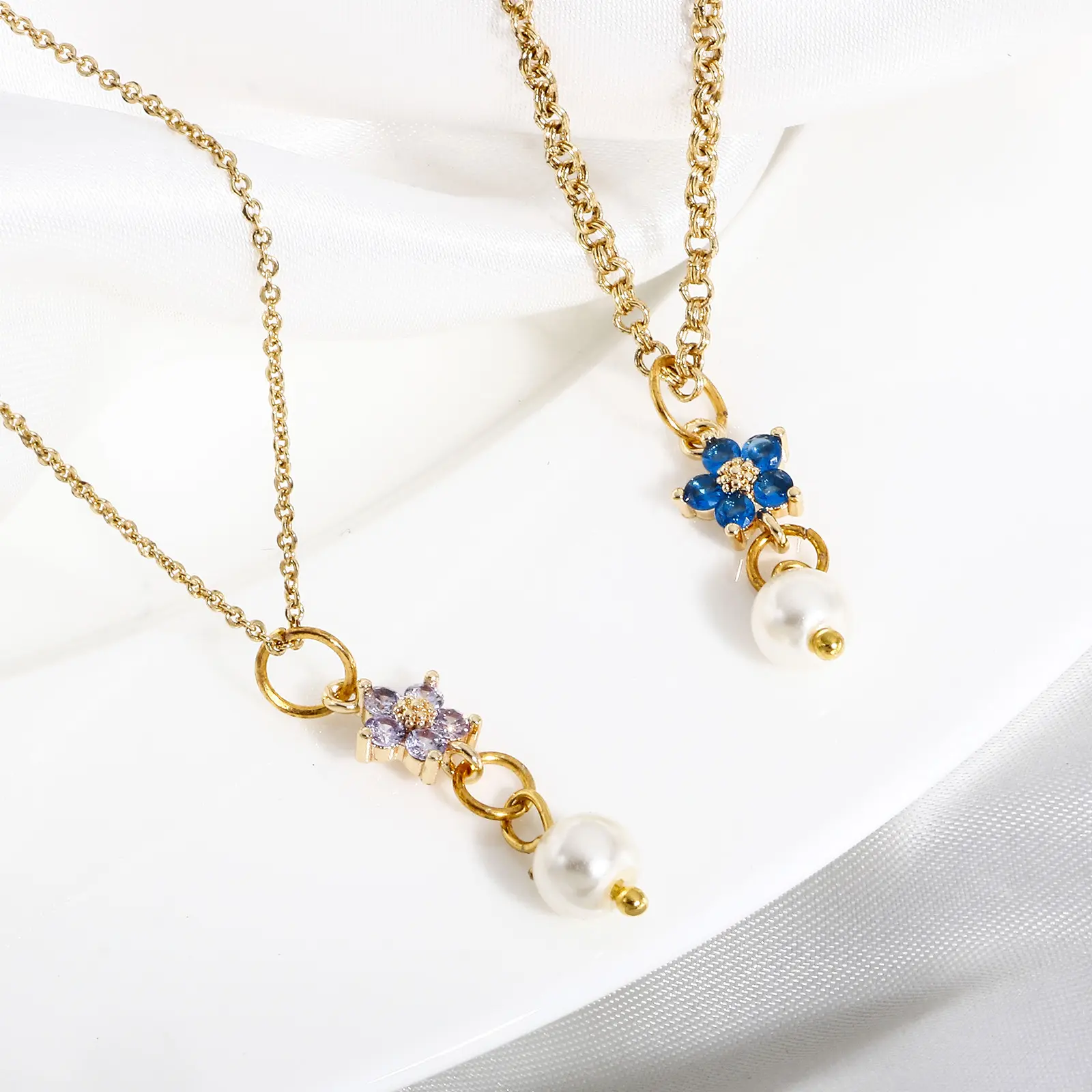 2 Piece Flower Brass Connectors Charms Pendants For DIY Jewelry Making 18K Real Gold Plated Multicolour Cubic Zirconia 12mmx8mm