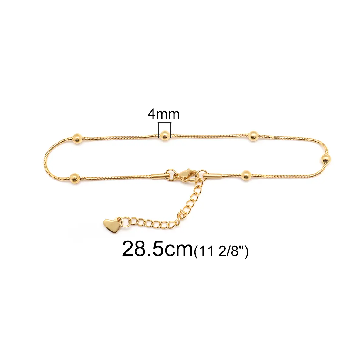 1 Piece 304 Stainless Steel Anklet Gold Color Chain Anklet For Women Foot Bracelets Leg Chain Jewelry Accessories