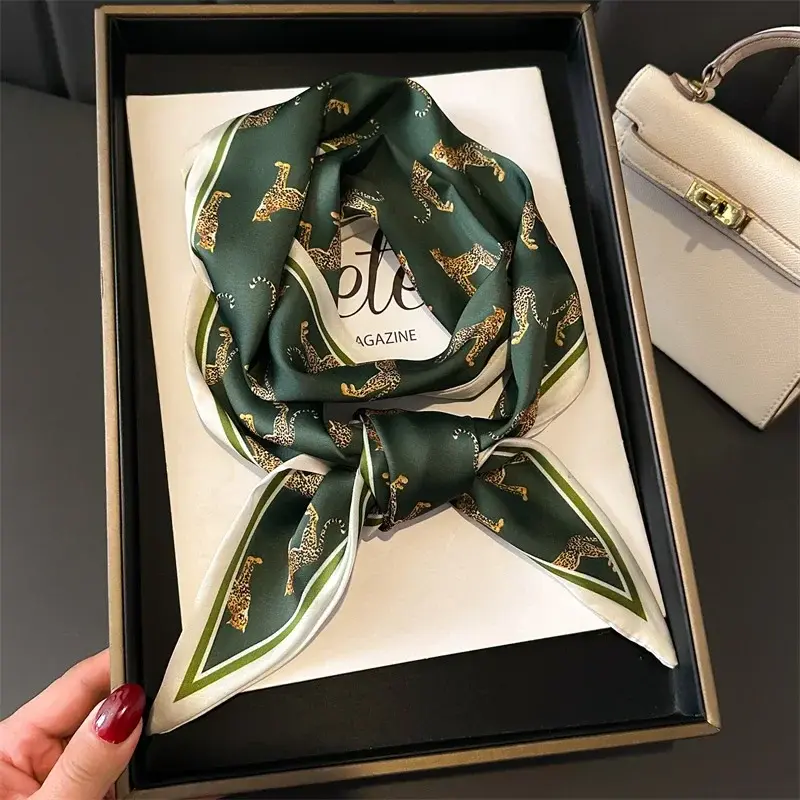 Head Scarf Hair Neck Scarves For Women Purse Bag Scarfs For Handbags Silky Long Thin Satin Headscarf Fashion