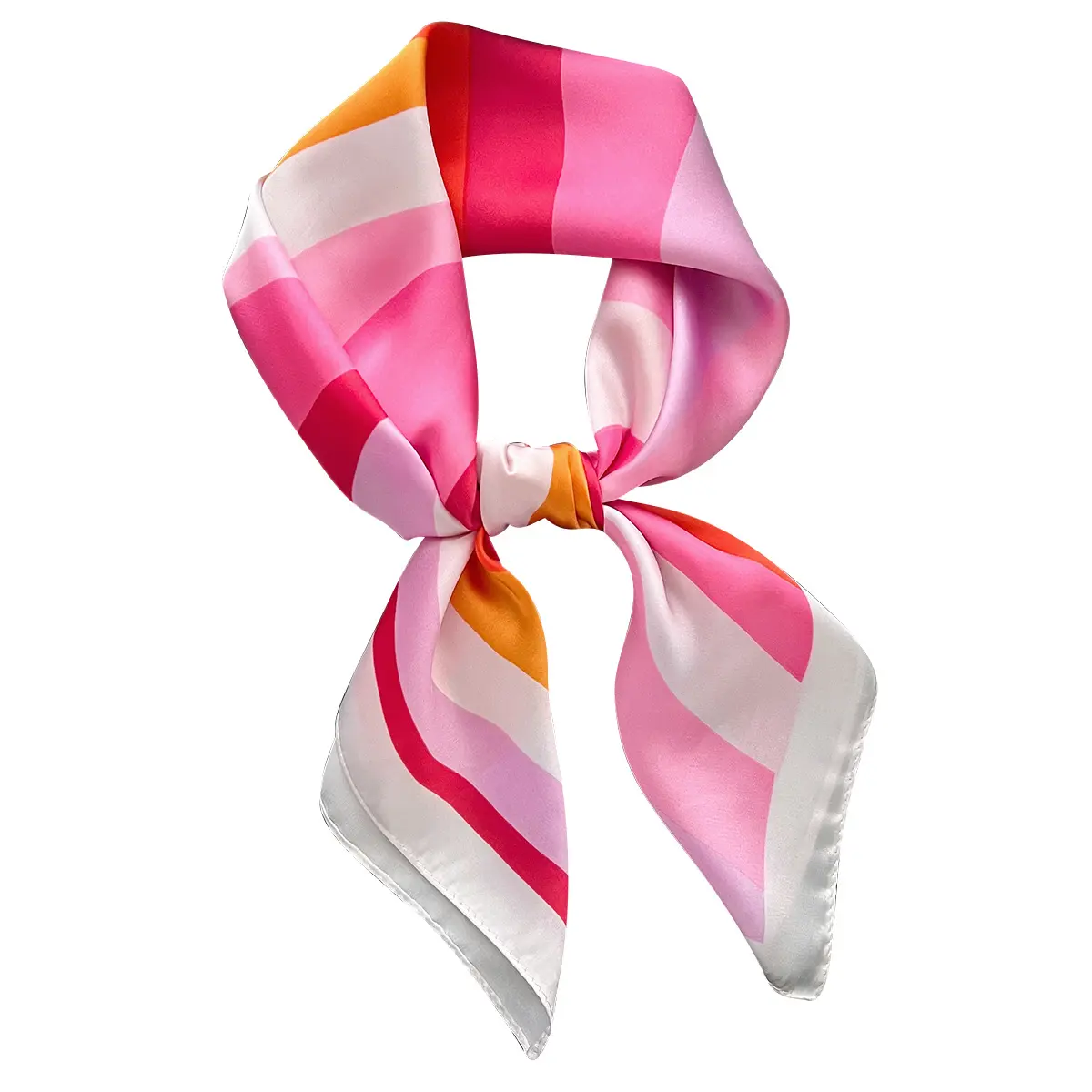Vintage Print Satin Square Scarf Soft Lightweight Women’s Fashion Accessory for Hair Neck Shawl Elegant Hair Scarf