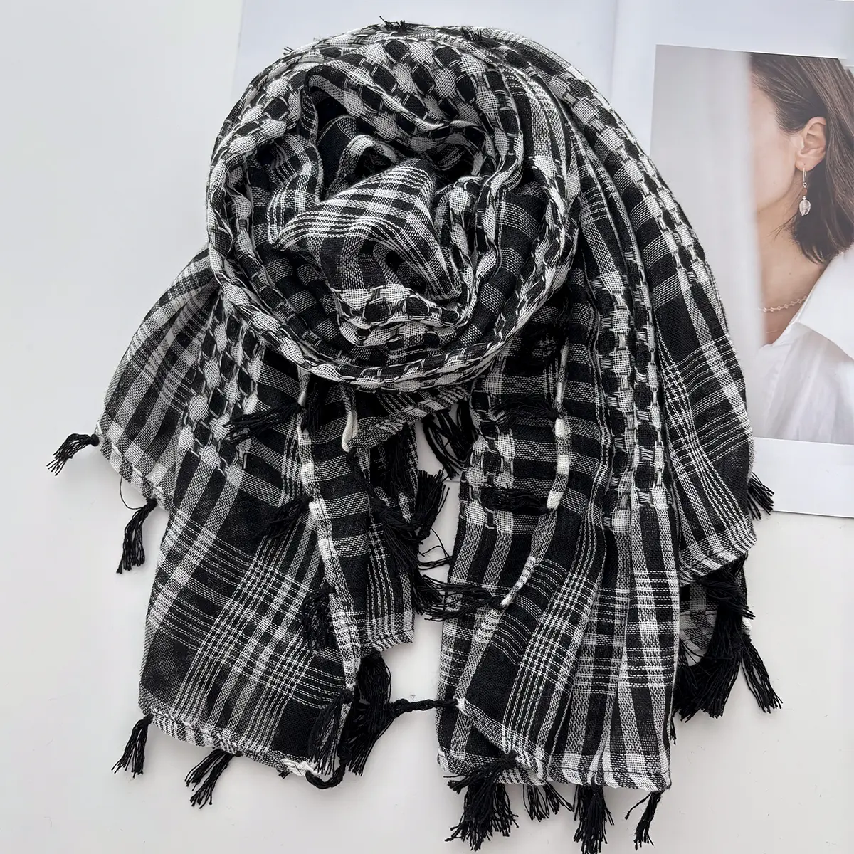 Military Tactical Desert Hijab Scarf Muslim Headscarf Islam Arab Keffiyeh Head Neck Scarves Wrap for Men and Women
