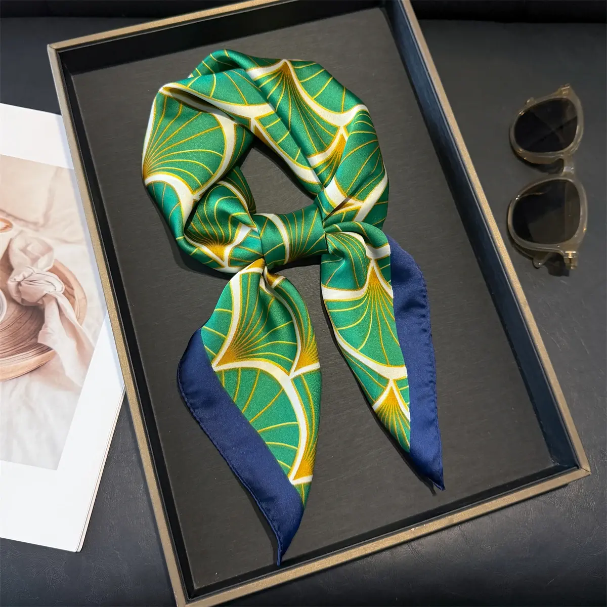 Fashion Luxury Brand 70cm Silk Feel Square Scarf Women Neck Tie Female Hair Bandana Headkerchief Shawl Wrap Hijab Echarpe